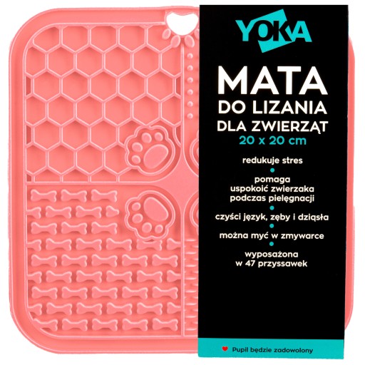 Vanička na LIZING MAT pre psov 20x20cm ANTISTRESOVÁ veľká XL RUŽOVÁ