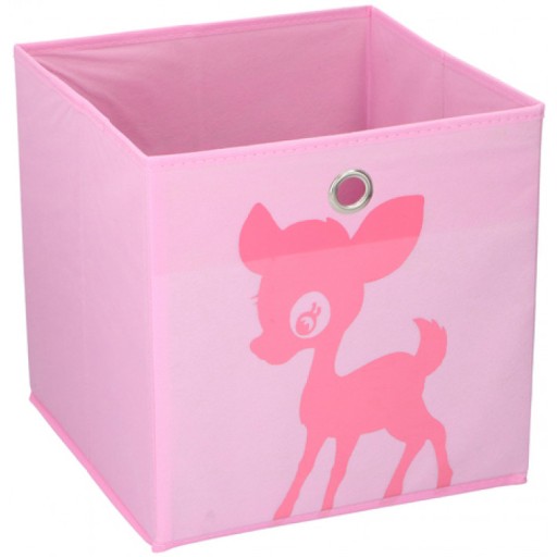 Skladací úložný box na hračky, kôš na oblečenie, deka, ružová