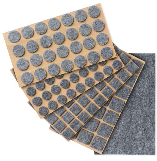 bePracti Samolepiace plstené podložky hnedé 25x25 LESK