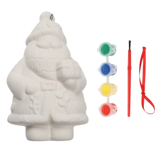 Prívesok na maľovanie Keramická figúrka Set DIY Bauble + Farby SANTA