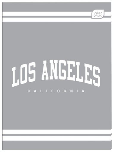 INTERDRUK NOTEBOOK A4-32 KORÁKOVANÝ GREY LOS ANGELES