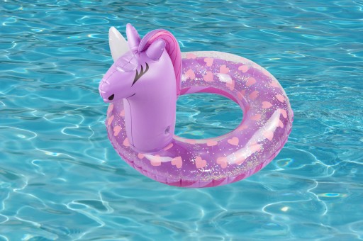 NAFUKOVACIE KOLESO NA PLÁVANIE PONY RUŽOVÝ Prsteň
