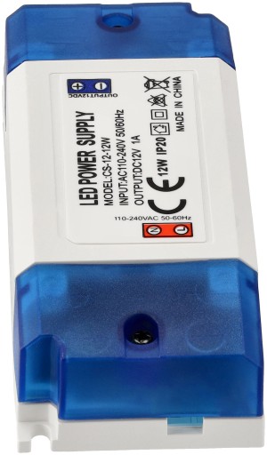 12V LED ZDROJ NA NÁBYTOK 1A 12W PRE LED PÁS Transformer