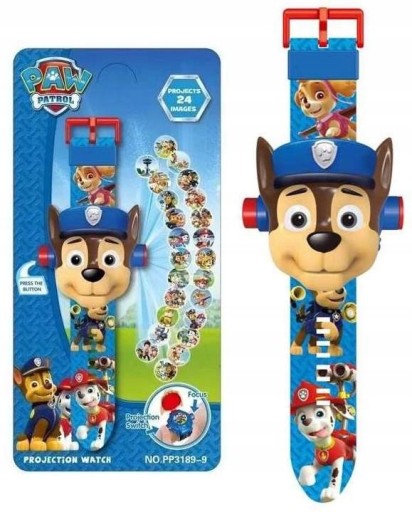 HODINKY PAW PATROL S PROJEKTOROM CHASE 3D OBRÁZKOU