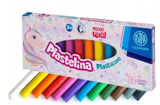 PLASTICINA ASTRA JEDNOROŽEC 12 FARIEB JEMNÁ
