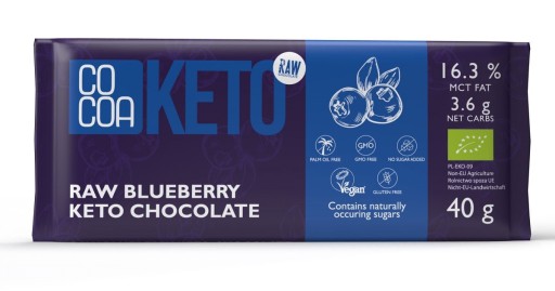 KETO ČOKOLÁDA S ČUČORICAMI A MCT OLEJOM BC 40 KAKAO