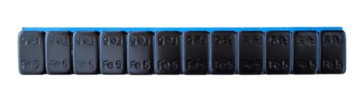 Závažia nalepené na ráfikoch, čierne, 12x5g, 10 pásikov