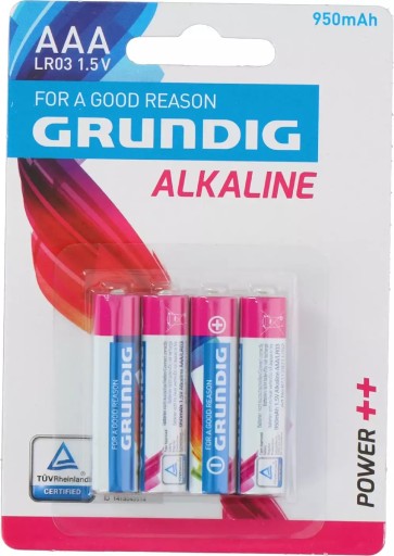 AAA alkalické batérie LR03 R3 sada GRUNDIG x4