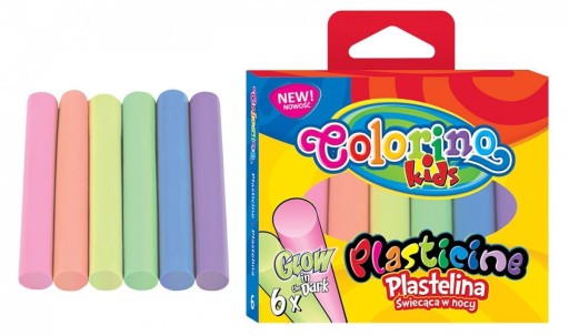 GLOW plastelína svietiaca v tme 6KOL COLORINO