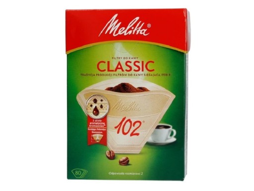 Kávové filtre Melitta papierové 102 klasické 80 ks