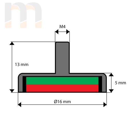 NEODYMIOVÝ MAGNETICKÝ DRŽIAK C16 VEĽMI PEVNÝ 2KS