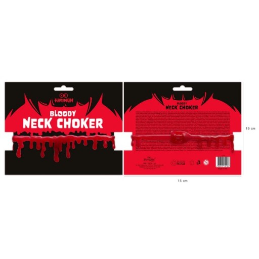 Halloweensky choker náhrdelník, imitácia krvi