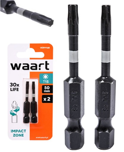 HROTY SKRUTKOVAČA T15 50 mm TORX NÁRAZOVÉ BITKY 2x