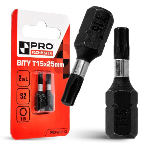 Nárazový bit Nárazové bity TX15 25mm | Nárazový bit pre skrutkovač 2 ks.