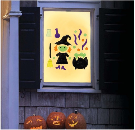 Gélová dekorácia Čarodejnica HALLOWEEN Čarodejnica