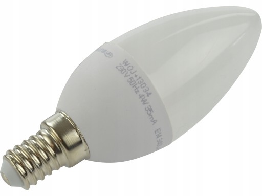 LED žiarovka na sviečku SMD 2835 E14 WARM 340lm 4W
