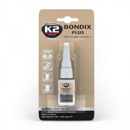 K2 BONDIX PLUS sekundové super lepidlo 10g B101