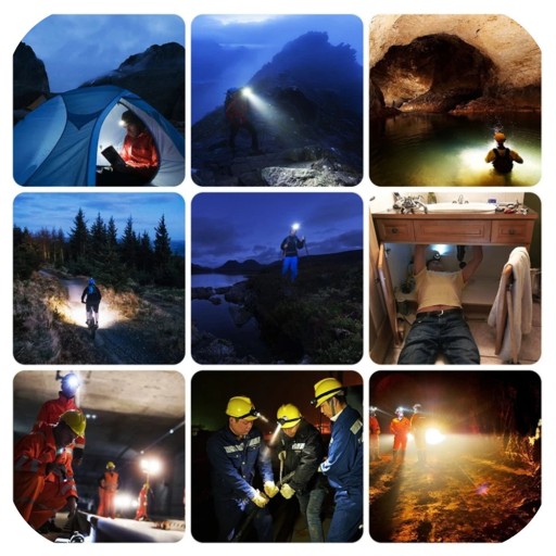 TURISTICKÁ ČELOVÁ LAMPA LED ČELOVÁ LAMPA VÝKONNÉ REŽIMY LAMPY