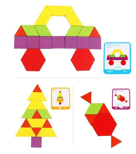 DREVENÉ BLOKY MONTESSORI PUZZLE 155 kusov