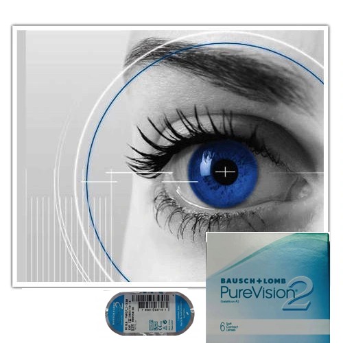 PURE VISION 2HD 1PC MESAČNÝ VÝKON KONTAKTNÝCH šošoviek -6,5 BAUSCH&LOMB
