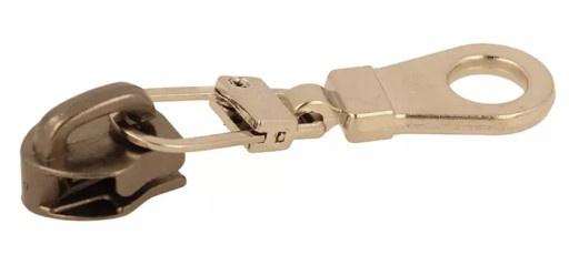 Prívesok na zips, oprava zipsu, 4 cm, strieborná
