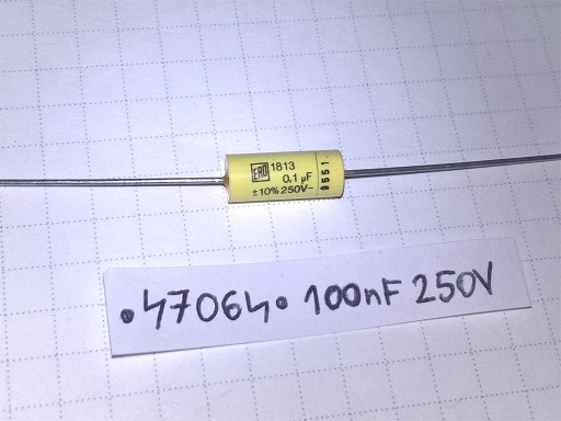 Kondenzátor 100nF 0,1uF 250V ERO MKT1813 Axial x5