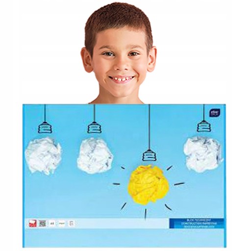 PAPIER BIELY OFSET, A4 BLOK, ŠKOLSKÝ TECHNICKÝ