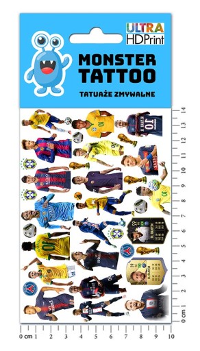 UMÝVAJÚCE DOČASNÉ TETOVANIE PRE DETI DETSKÝ NEYMAR ORIGINÁLNE DIZAJNY