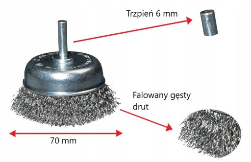 DRÔTKA ČISTIACA KEFA PRE 70mm VŔTAČKU