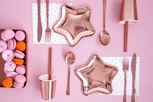 PAPIEROVÉ TANIERE STAR ROSE GOLD 18CM-9697N
