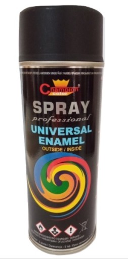 Champion Enamel sprej čierny GLOSS 400ml RAL9017