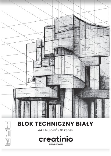 TECHNICKÝ BLOK A4 10 LIST BIELY 170g/m2 CREATINIO