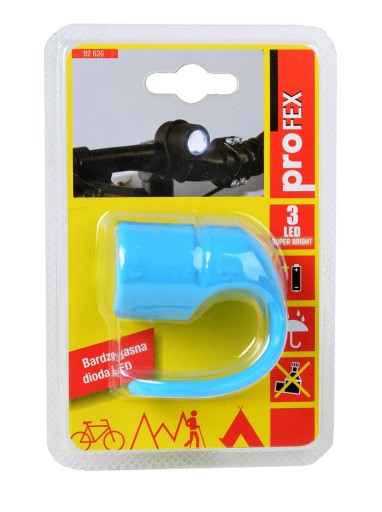 PREDNÉ SVETLO NA BICYKEL 3 LED SILIKÓNOVÉ