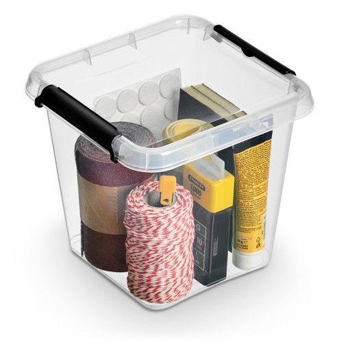 Priehľadná plastová nádoba s krytom 4L Box Organizer Box