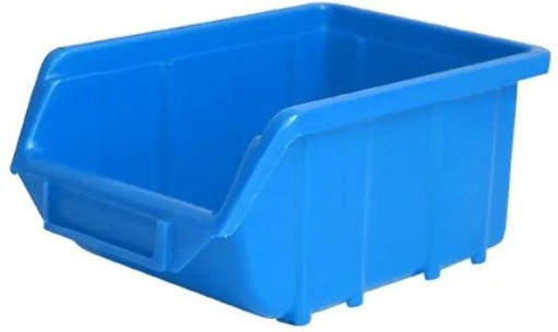 Plastová nádoba so zásuvkou 160x250x129mm modrá Ecobox stredná 35531N