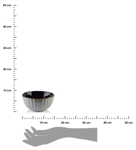 Keramická miska 600ml EVIE GREY