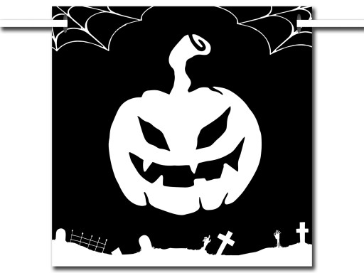 BANNER HALLOWEEN GARLAND Black Dark 2 m