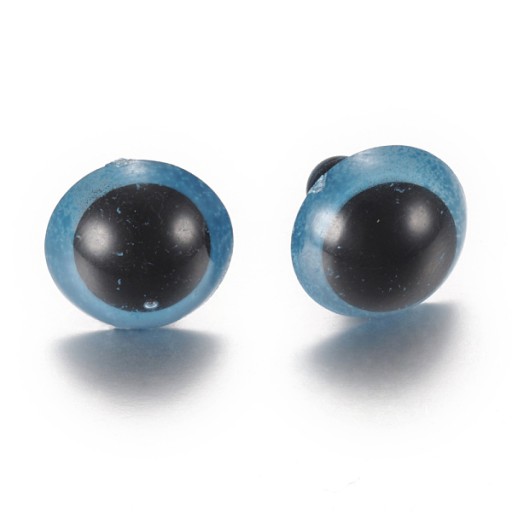 Bezpečnostné oči so závitmi a svorkami, na hračky, plastové, 20 mm, 10 párov