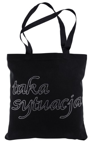 Čierna taška THIS SITUATION JTS dekoračná Eco 38x40cm bavlna 220g