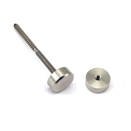 Sklenená matica, priemer 25 mm, závit M8, INOX 304, leštená