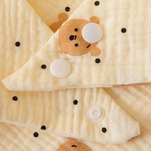 Detský podbradník Teddy Bear Bavlnené podbradníky na prerezávanie zúbkov 1 ks