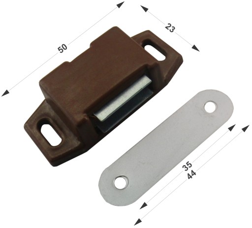 MAGNETICKÝ ZÁMOK NÁBYTKOVÁ ZÁPADKA MAGNET HNEDÁ