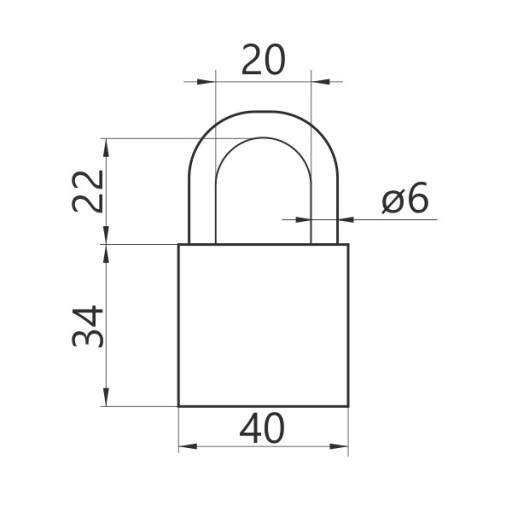 Zámok na telocvičňu 40mm NOXi NOXI KS40