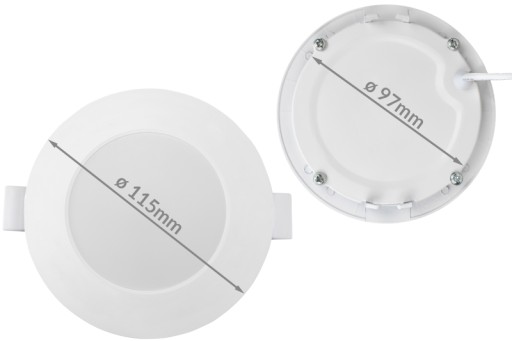 OKRUHOVÉ LED TANKOVÉ SVIETIDLÁ STROPNÉ LAMPA OKO STUDENÉ OBYČAJNÉ 6W 11,5cm 230V