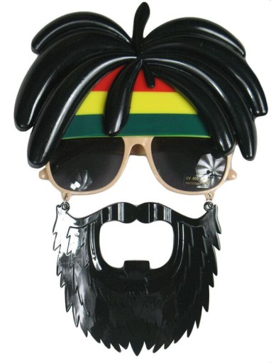OKULIARE + fúzy RASTAMAN RASTA REGGAE JAMAICA FOTO