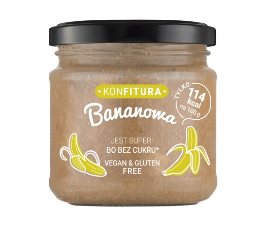 BANÁNOVÝ džem 190g BEZ CUKRU, bezlepkový, vegetariánsky
