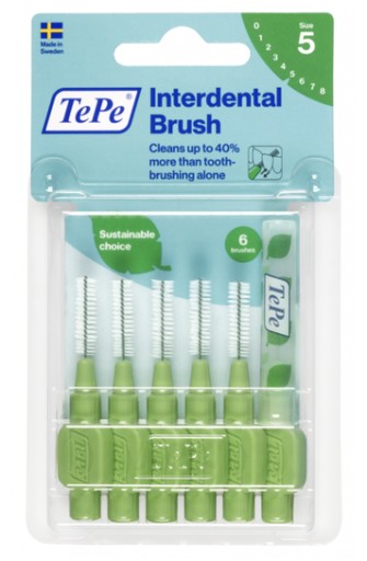 TePe medzizubné kefky 0,8mm zelené 6 ks