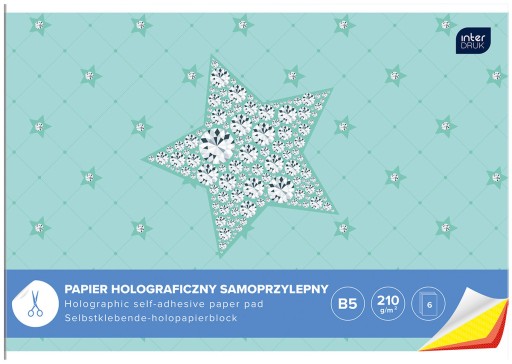 SAMOLEPIACI HOLOGRAFICKÝ PAPIER B5 6 TLAČ