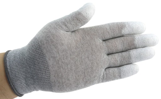 OCHRANNÉ RUKAVICE ESD M CARBON PU PRSTY K.OCEL