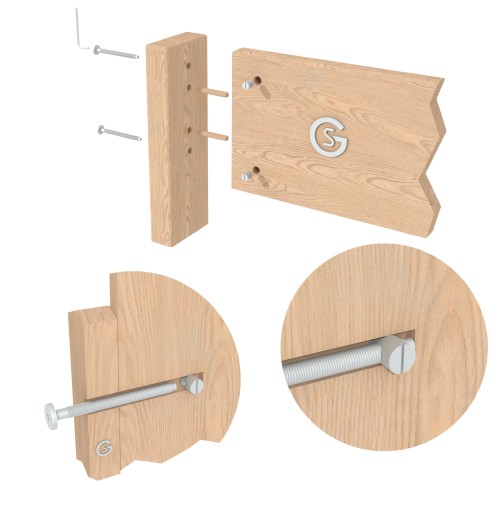 10x metrická skrutka M6 x 80 mm biela pozinkovaná nábytková skrutka s vložením